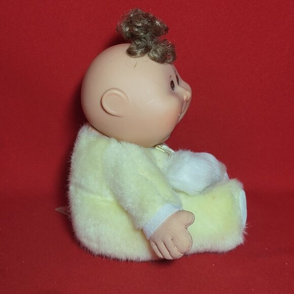 Cabbage Patch Kids Snugglies Baby Doll Yellow Plush Bear Brown Hair Xavier Rober - Picture 12 of 13